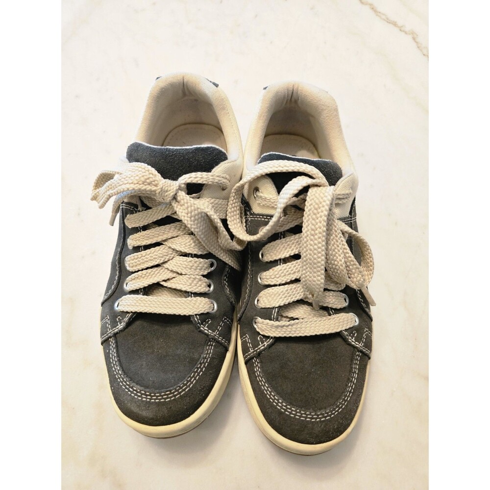 Simple OS Suede Shoes Mens Sz 7  Dark Gray Canvas Low Top Sneakers Casual Skater